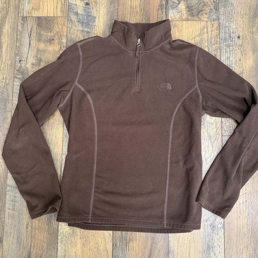The North Face TKA 100 Women’s Medium Brown Fleece 1/4 Zip Pullover